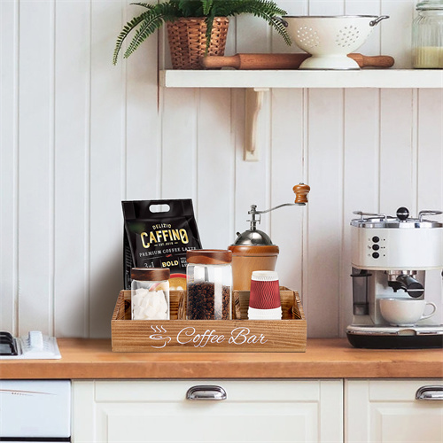 Coffee Station Organizer | Wooden Coffee Pod Storage